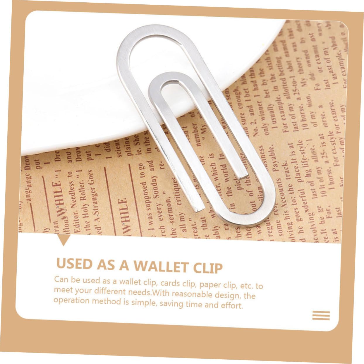 HOMSFOU 5 Set Fermasoldi Inossidabile Clip Per Documenti E Ricevute Pratiche E Resistente Per Ufficio E Casa Design Elegante Per Foto E Note 3 Pezzi * 5
