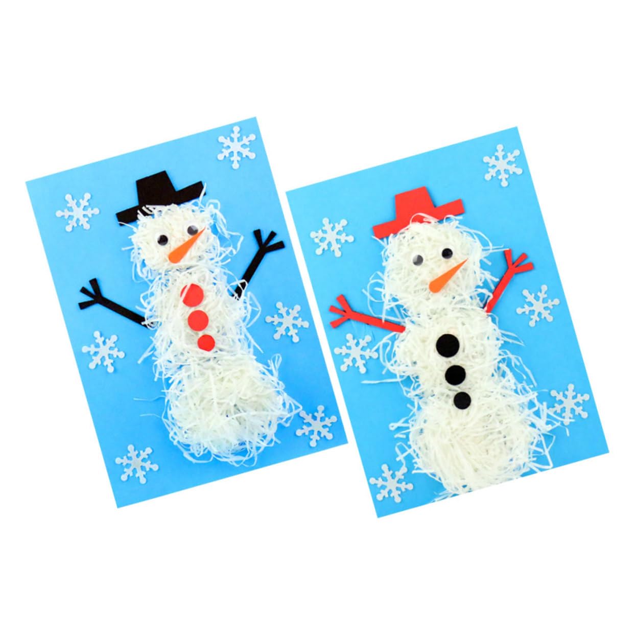 Amazon.co.jp: VICASKY 2セット紙製雪だるま材料 クリスマスクラフト用