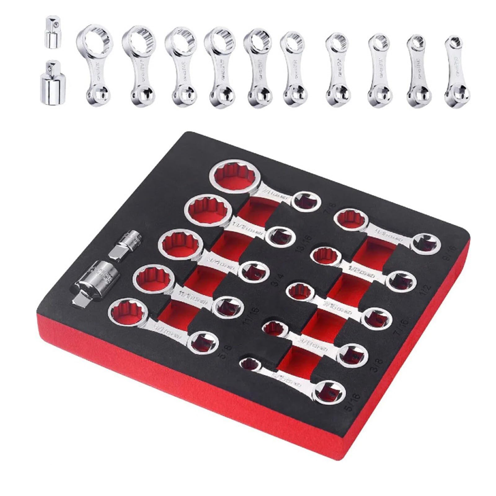 Psdndeww Torque Adapter Set 12 Point Socket Wrench Head Socket Adapter 3/8" Torque Wrench Adapter Socket Driver