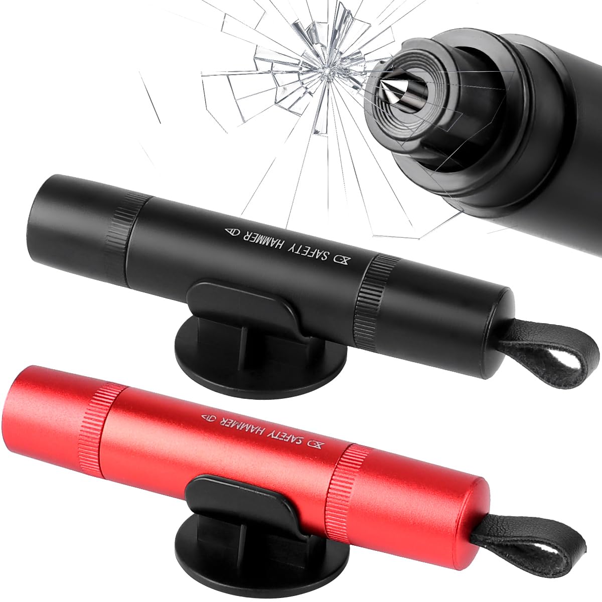  **2 Stück Nothammer Auto mit Gurtschneider Safety 2 in 1 für Auto, Bus und PKW**
| **2 Stück Auto Nothammer mit Gurtsch