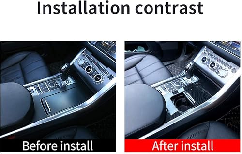 Miniatura 2 de YIWANG Cubierta de panel de consola central de plástico ABS estilo fibra de carbono 3 piezas para Land Rover Range Rover Sport 2014-2017 Accesorios