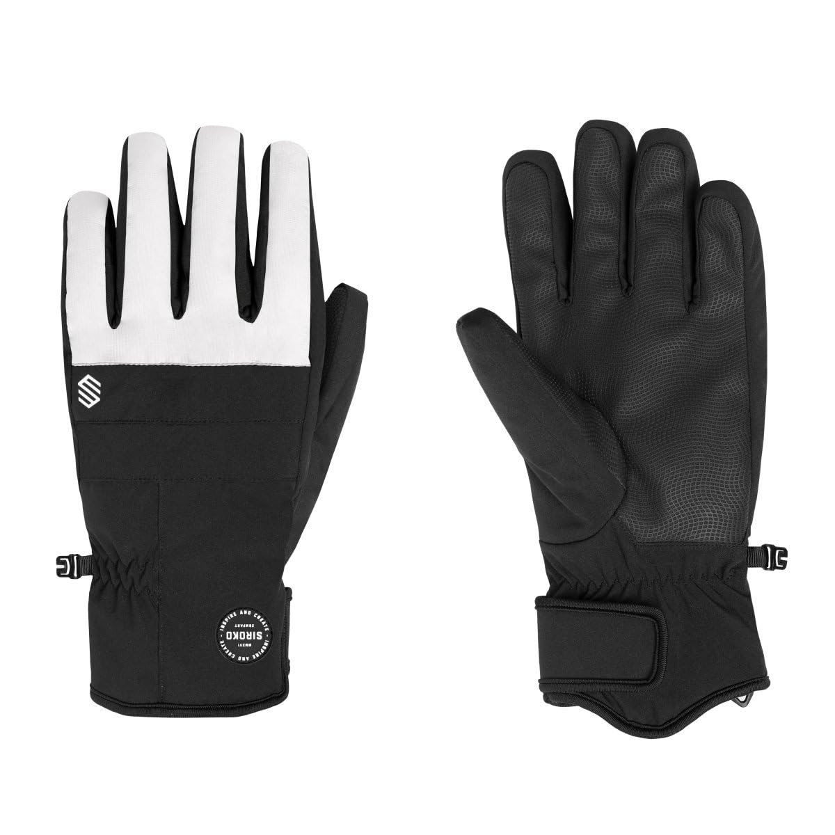 SIROKO Guantes térmicos de esquí Voss Blanco Negro