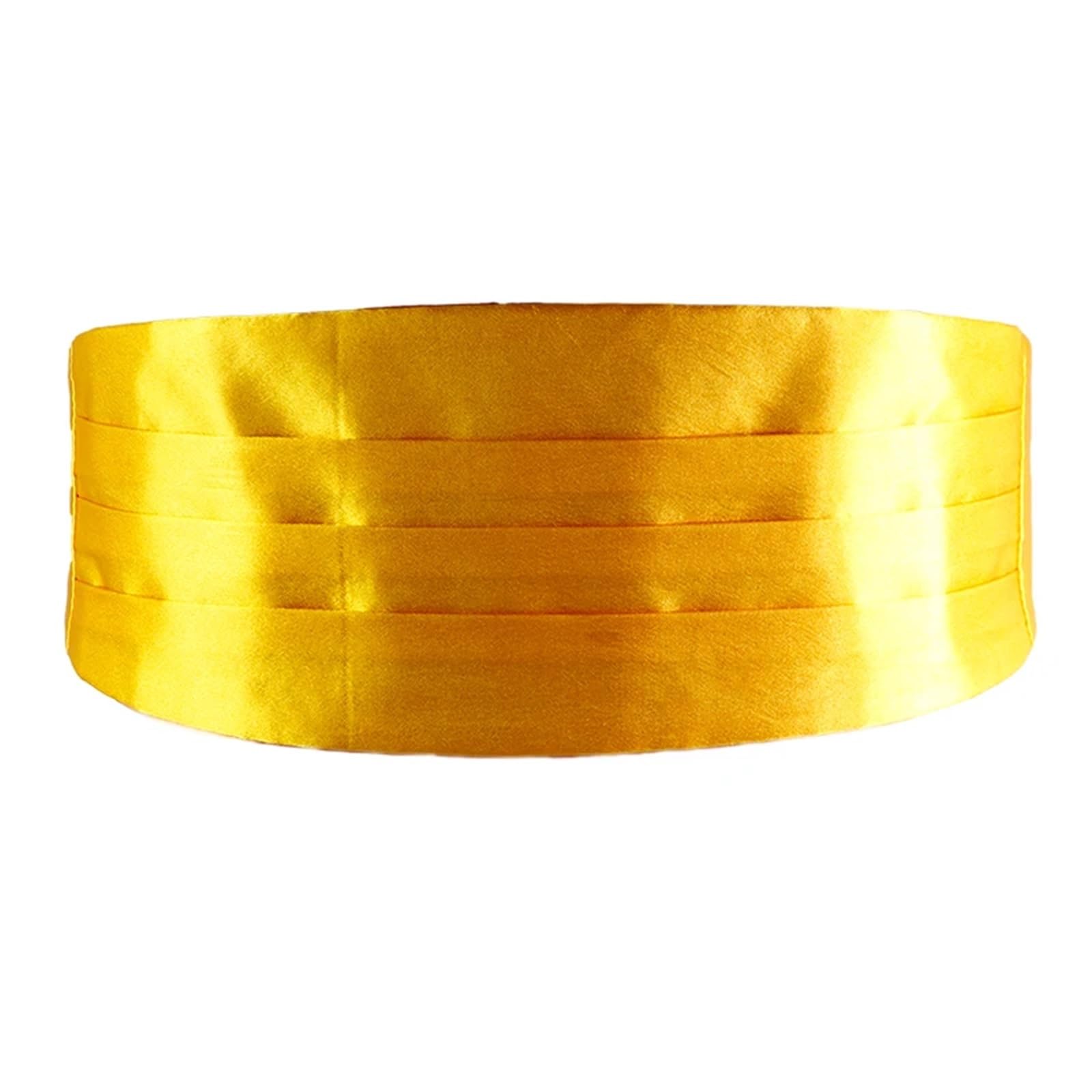 Luoaxinn Unisex Yellow Cummerbund Men Classic Satin Cummerbund Elastic Bellyband Basic Cummerbunds For Formal Wedding Prom Dinner Party Waist Band(Yellow)