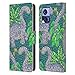 Head Case Designs Officially Licensed Micklyn Le Feuvre Mosaic Dinosaurs Patterns 6 Leather Book Wallet Case Cover Compatible with Motorola Edge 30 Neo 5G