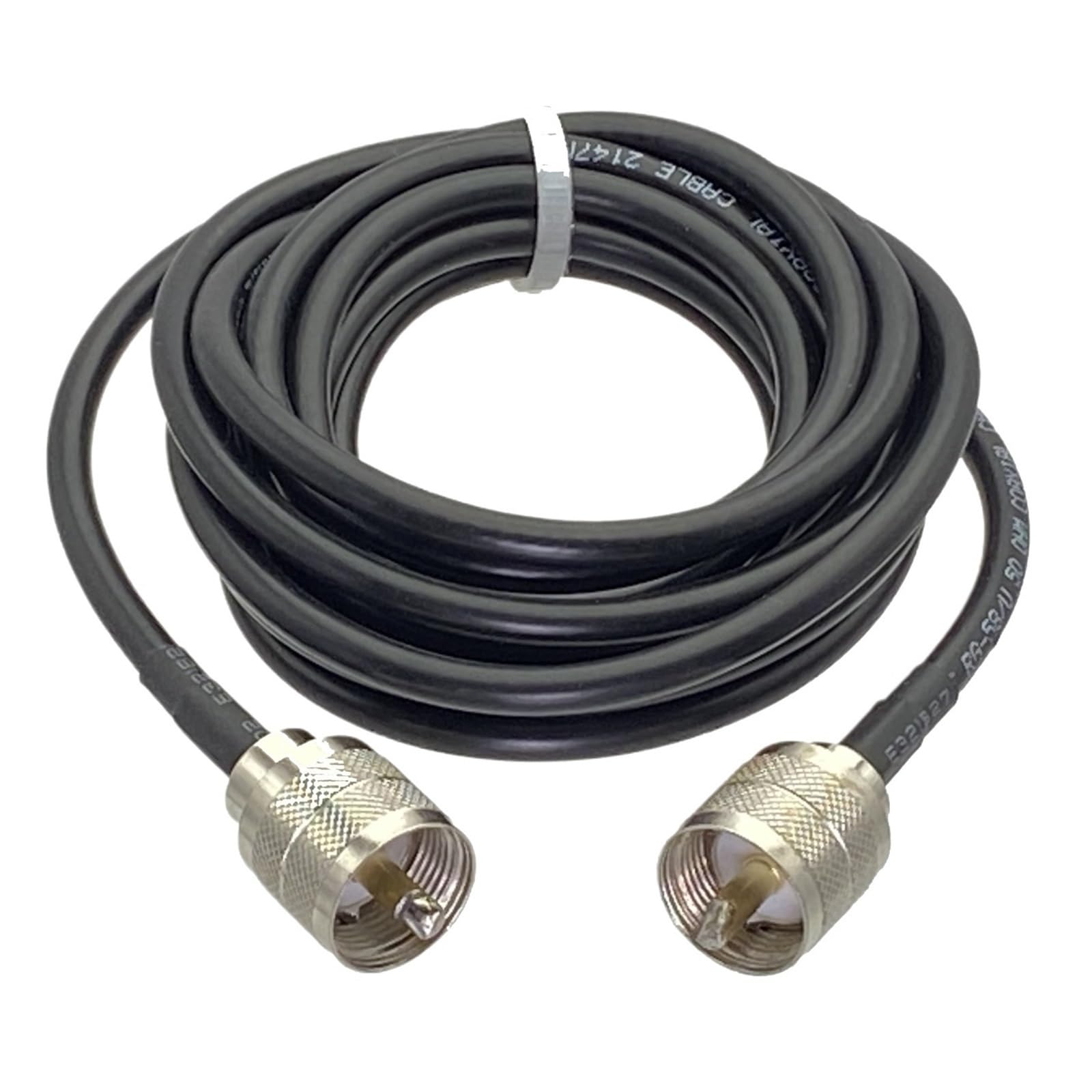 1 Pz RG58 UHF PL259 Spina Maschio A UHF PL259 Spina Maschio Connettore RF Coassiale Jumper Cavo A Treccia for Antenna Radio 6 pollici ~ 20 M(4M)