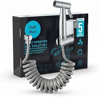 Comprar CHILL HOUSE Grifo Bidet Para WC en Acero Inox AISI 304 - Ducha Higienica Para WC con Manguera Bidet 1.5m y conexión de 1/2