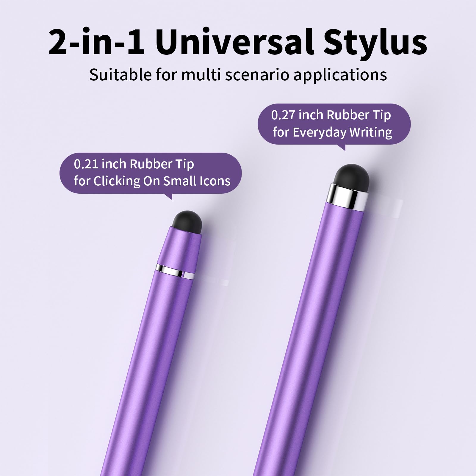 Stylet 2 en 1 pour écran tactile, haute précision et sensibilité, stylet pour iPad/iPhone/Android/Samsung smartphones et tablettes, compatible avec écrans tactiles (10 couleurs)