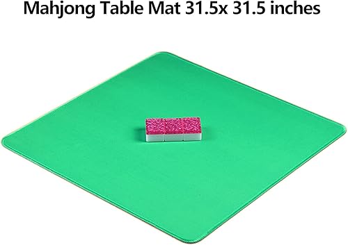 Miniatura 2 de Mahjong Mat - Tapete de mesa Mahjong de 31.5 pulgadas, antideslizante y reducción de ruido (verde)