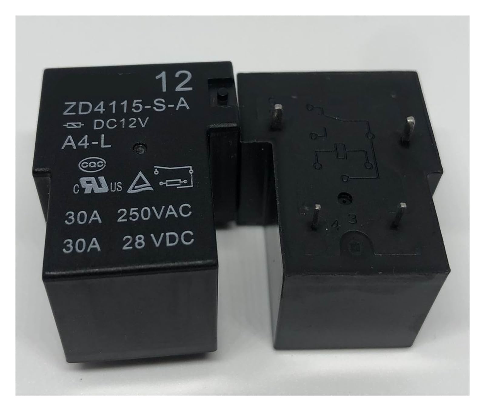 Relais ZD4115-SA DC12V 30A interrupteur électromécanique T90-1A-4P-12V