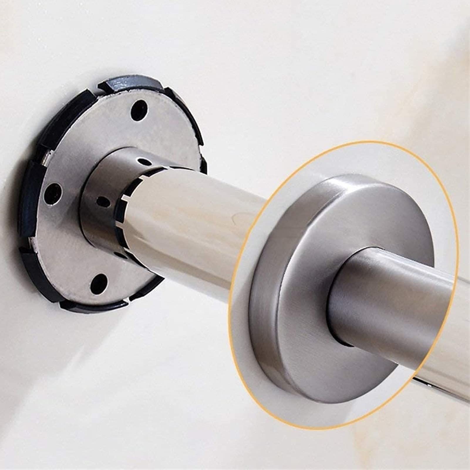 Barra de Apoyo para baño, de Acero Inoxidable, Antideslizante, sin barreras, con guía Multiusos y Ranura para Personas Mayores, discapacitadas y niños. Barra Antideslizante (53 cm)