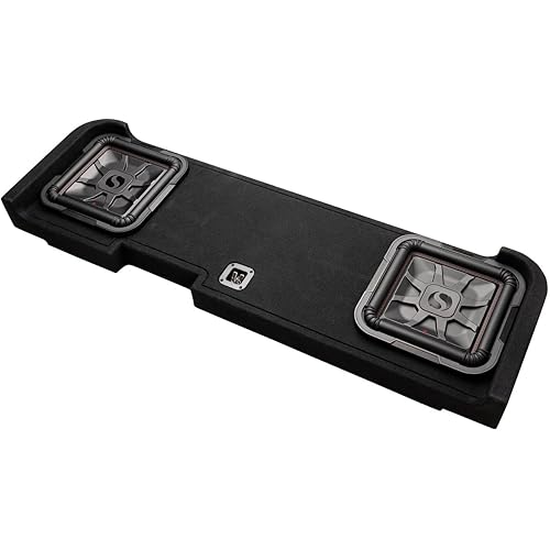 Kicker 51KGMDL7T122 Compatible with 2008-Up Chevy Silverado/GMC Sierra Crew Cab Dual 12 Inch 2-Ohm 1200 Watts RMS Loaded Enclosure (Renewed)
