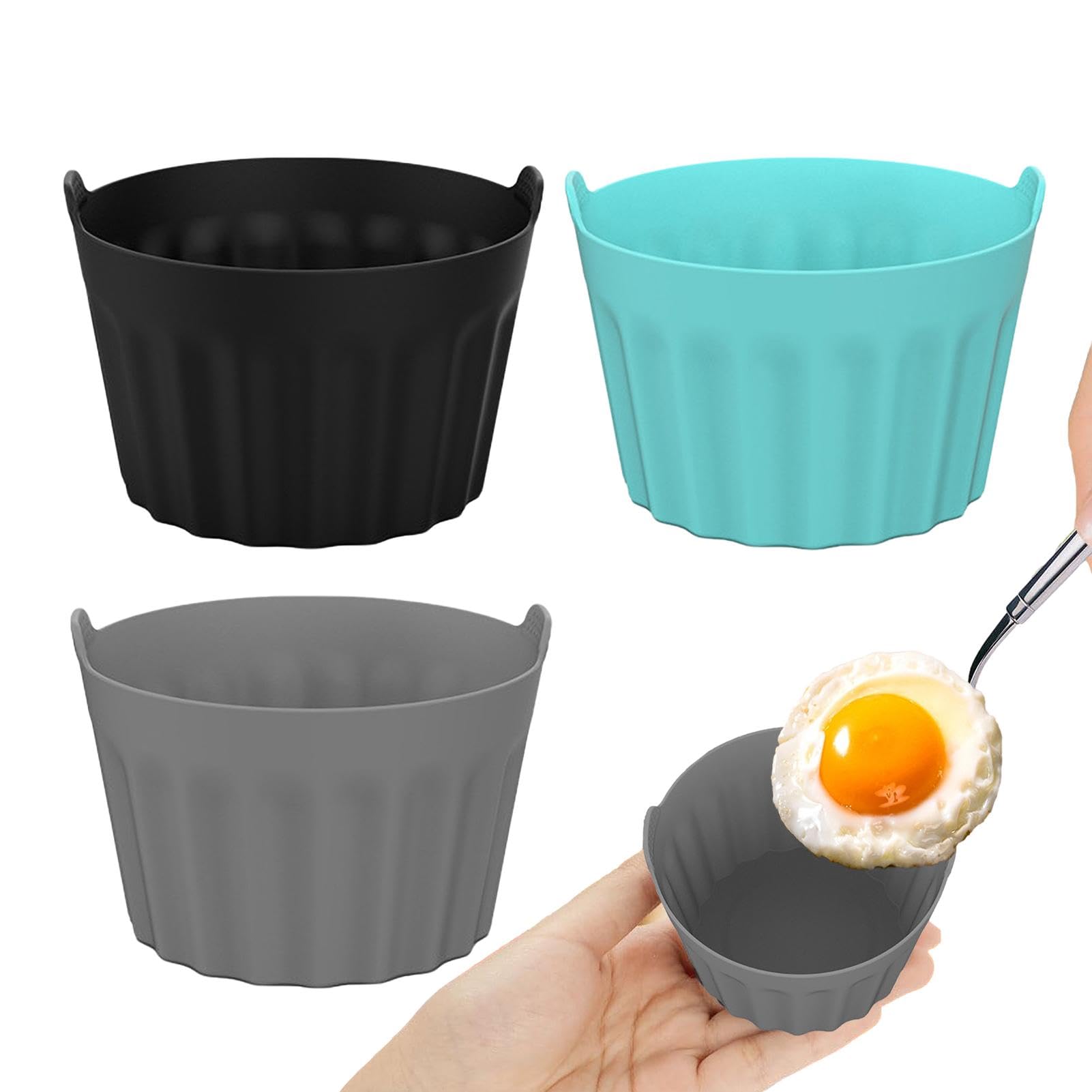 3 Stuks  Keukenvriend AirFryer Snack Schaal - Herbruikbaar Siliconen Airfryer Mand Ovenschaal 20 Cm Universele Heteluchtfriteuse Accessoire Bakje Hete Lucht Oven