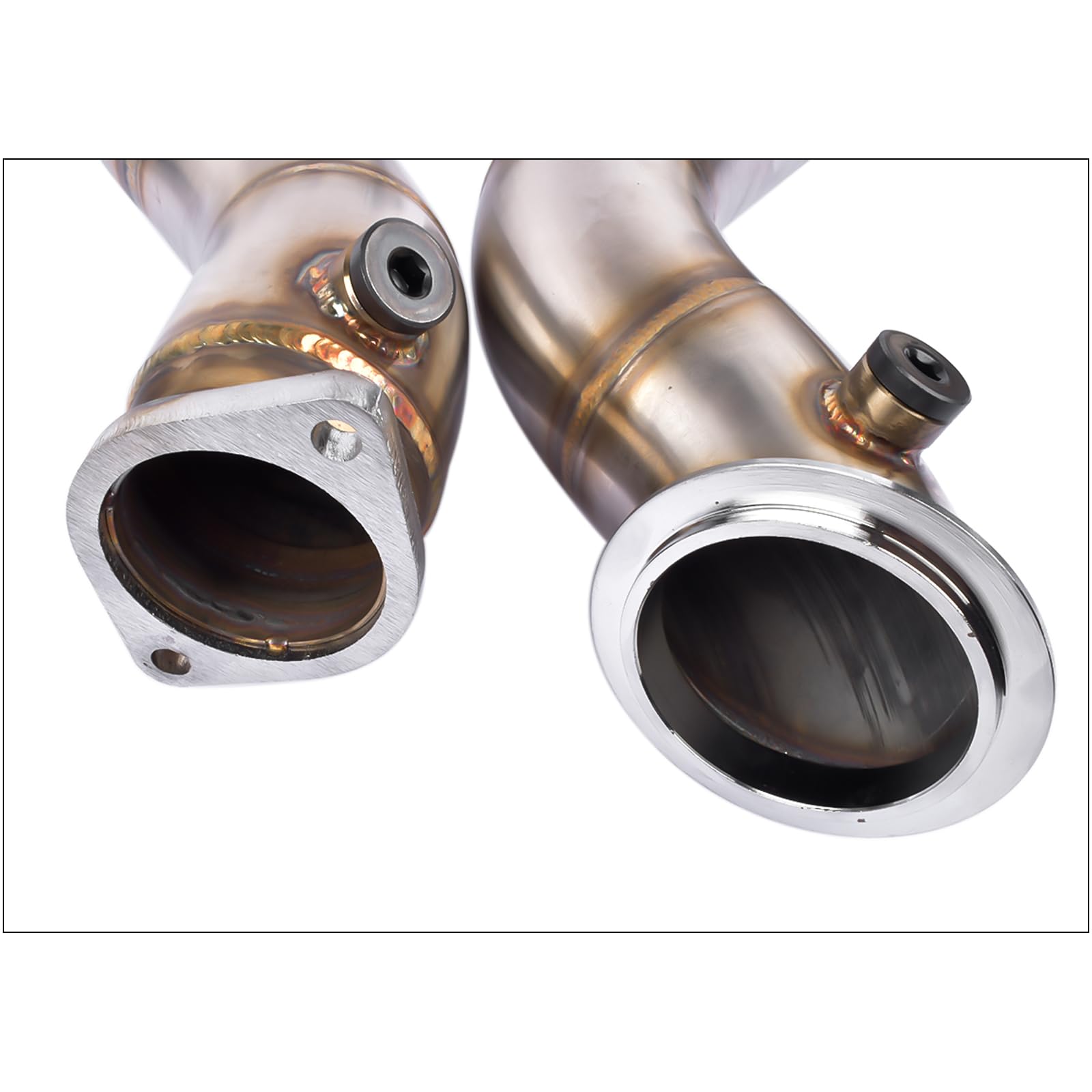 Downpipes de acero inoxidable 76 mm Compatible con N54 135i / 335i 3.0L Twin Turbo 2007-2010 GLOSSY AUTO PARTS