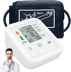 Aparelho de Pressão Arterial Digital Automático de Braço – Monitor Inteligente com Tela LCD Grande, Detecção de Arritmia, Memória para Leituras e Operação Simples