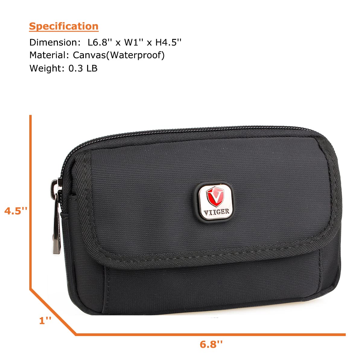 Ceinture Porte-Téléphone Imperméable – Sac Banane Multifonction Nylon, Ajustable 60-120 Cm, Poches Fermeture Éclair, Pour Randonnée, Jogging, Vélo, Hommes Et Femmes