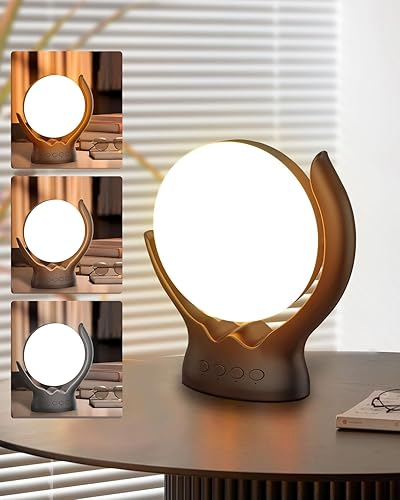 Trushome Lámpara de terapia de luz de 10000 lux, giratoria, LED sin rayos UV, lámpara de terapia de luz solar con 3 temperaturas de color y 5