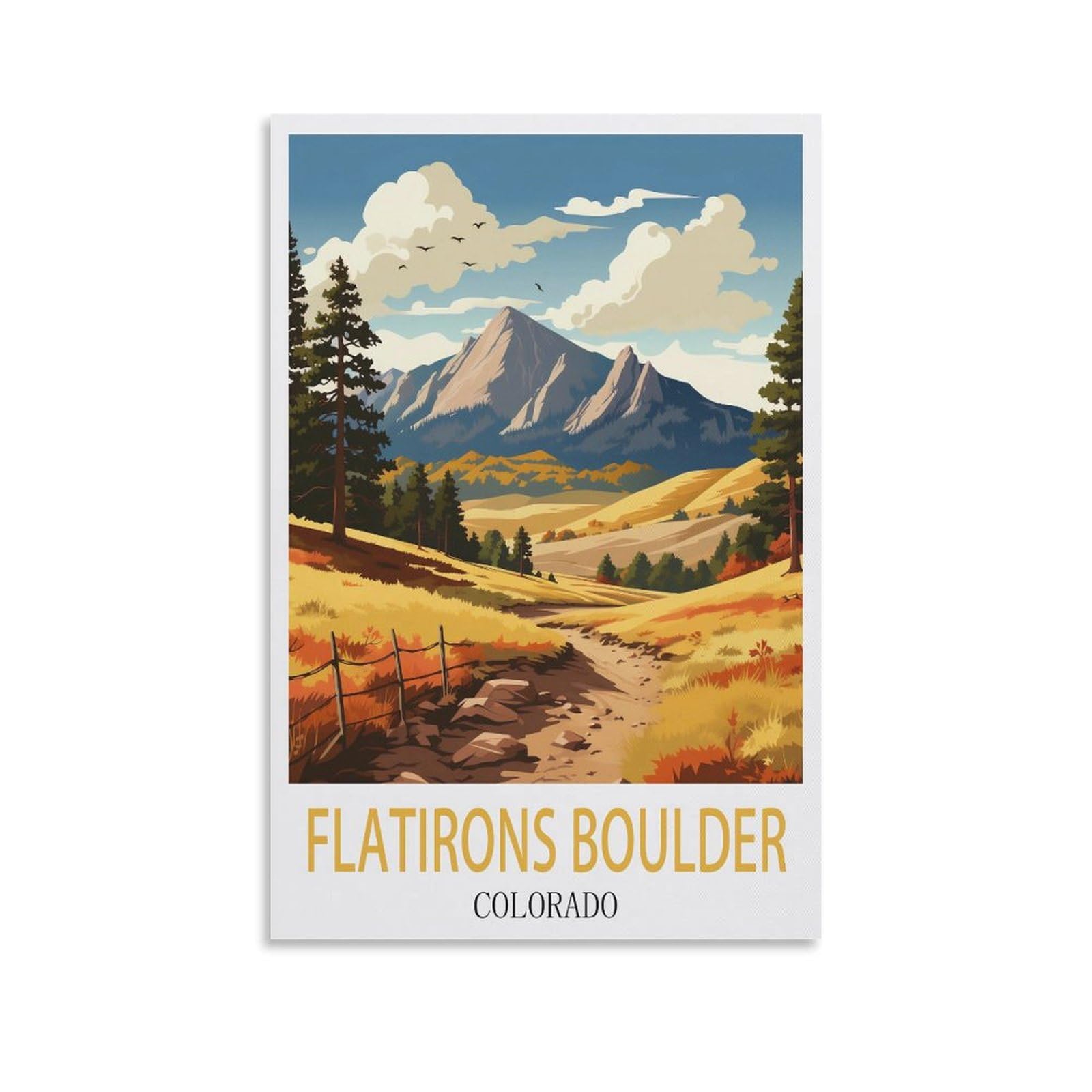 EZMLFA 5D Diamond Painting Kits for Adults,Flatirons Boulder Colorado,Diamond Painting,Landscape Gem Art Kits Adult and Crafts Home Decor 50x60cm
