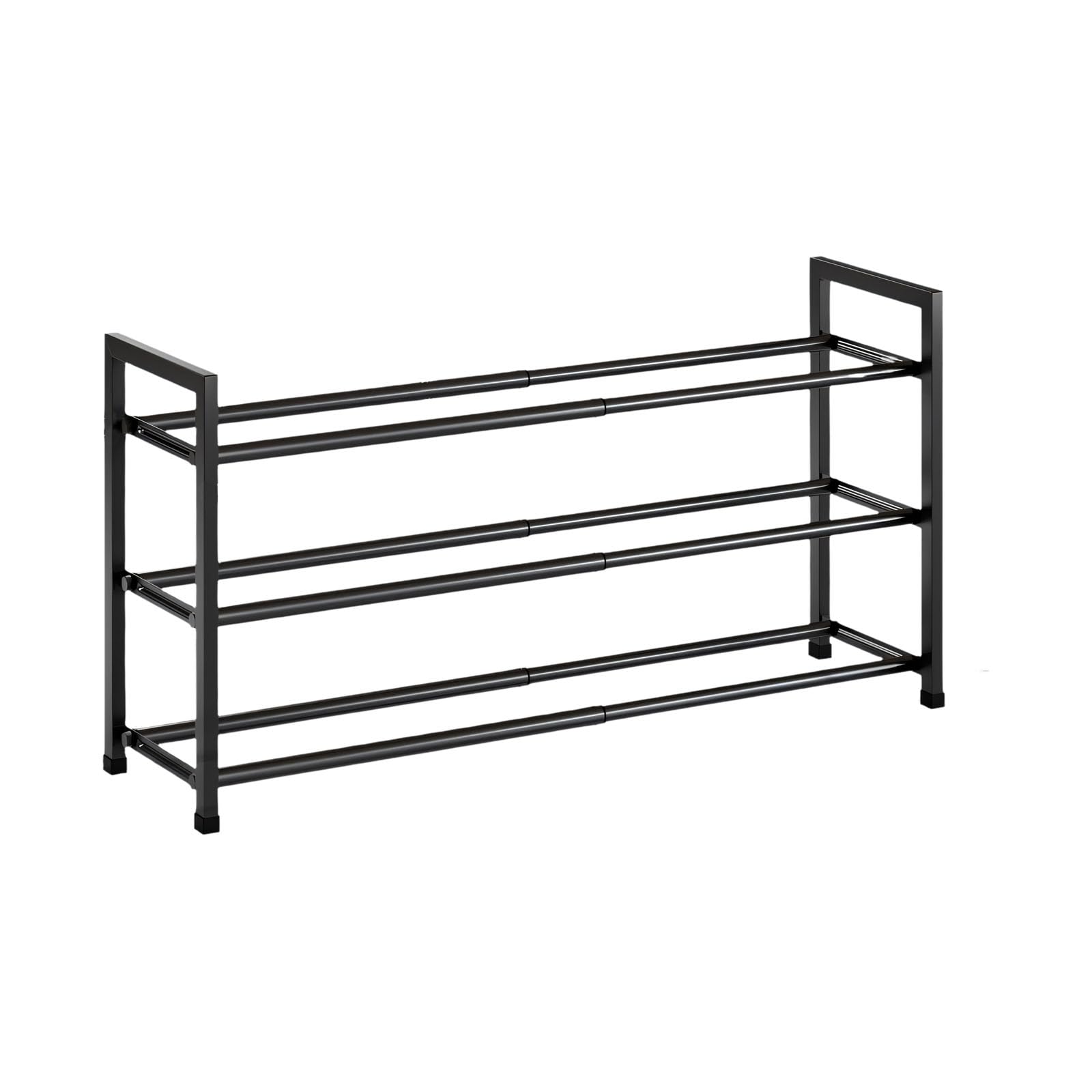 Xjdzineq Contemporary Black Metal Shoe Rack with Compact Design and High Weight Capacity Closet Shoe Planner