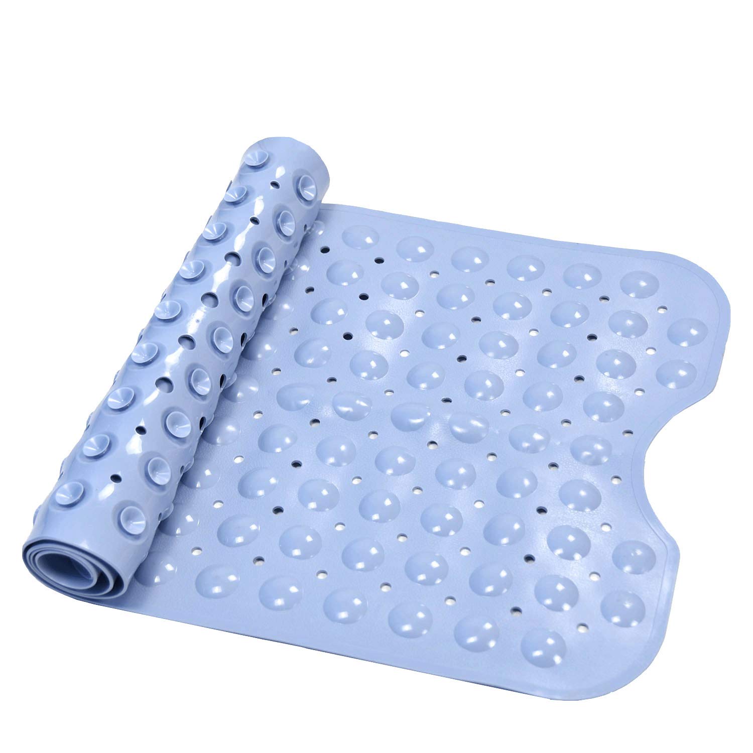 Bathafe 100x40CM Extra Long Non slip Bath Mats Anti slip Shower Tub Mats Strong Suction Bathtub Mats for Old Adults Childs,Solid Blue โ image 1