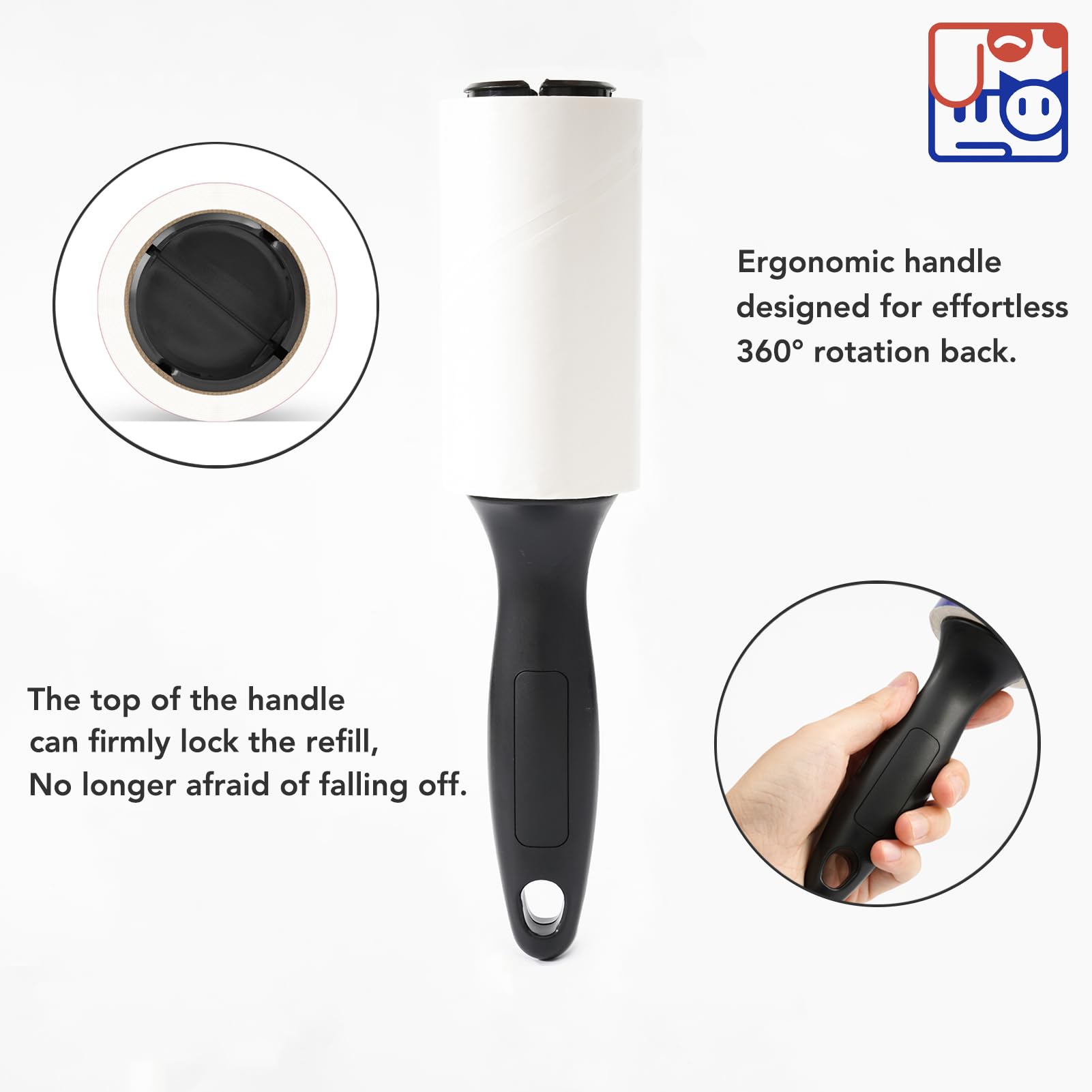 Rouleau Adhesif Vetement 10 Rouleaux Avec 2 Distributeurs 2 Housses