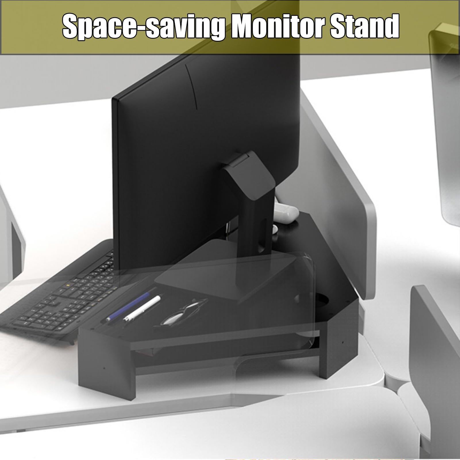 supporto da scrivania per computer, Supporti for schermi for computer a 2 livelli