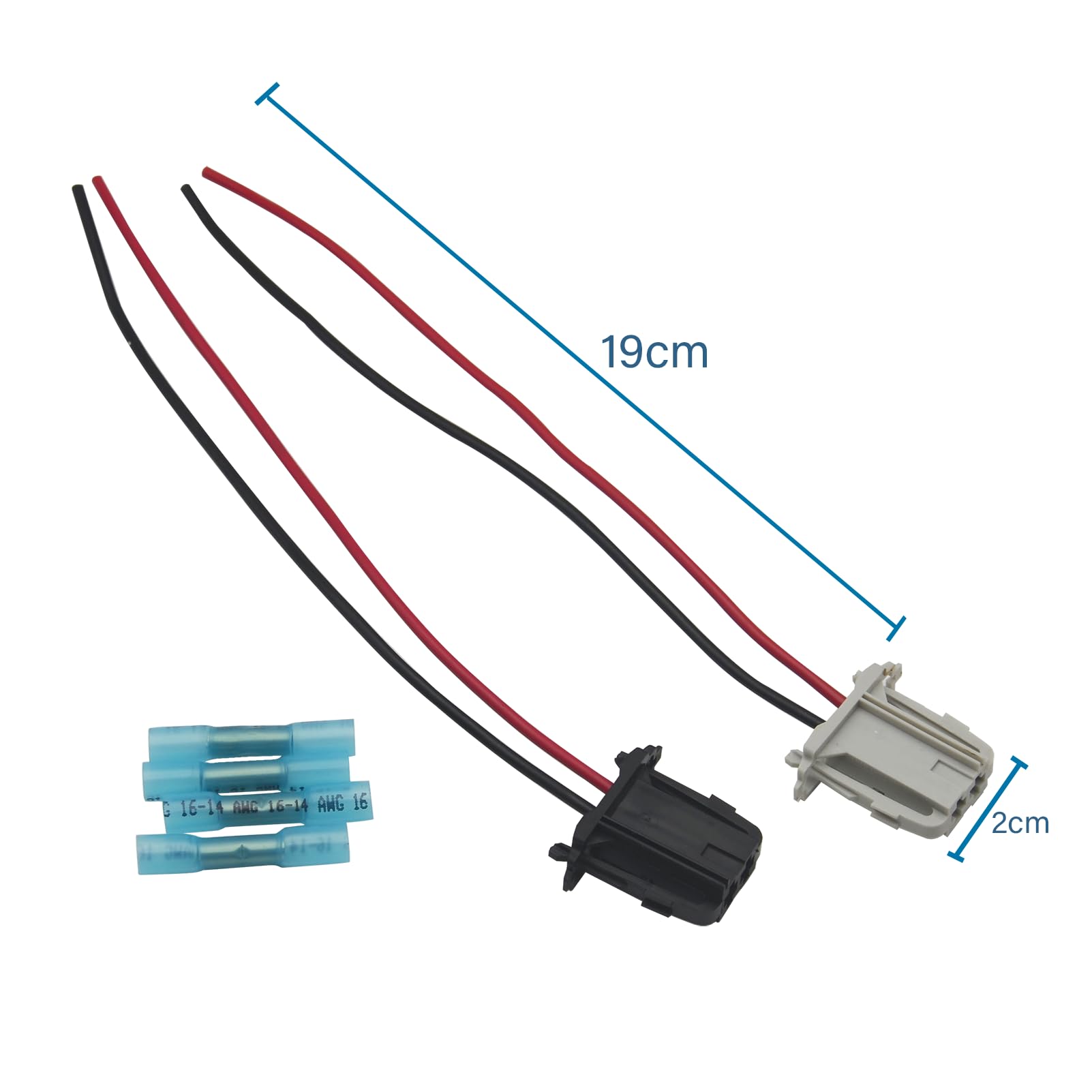 2*Conectores Ficha Cable Resistencia Calentador ventilador 6441CE para MITO BERLINGO C3 C4 JUMPY PUNTO CORSA PARTNER EXPERT 55702441 resistencia pulsador mazo