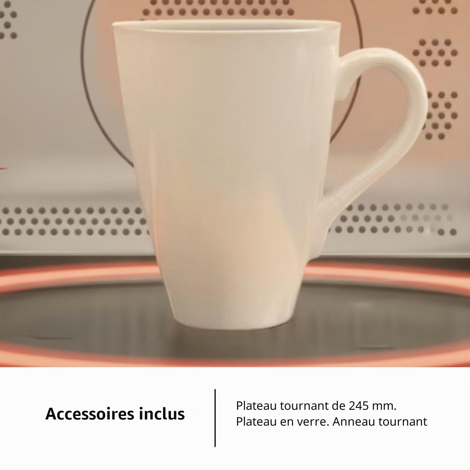 Corberó CMICG520GLNI Micro-ondes encastré Capacité 20 l Puissance 700 W 10 niveaux Menu automatique Décongélation Minuterie 95 min Contrôle tactile Noir