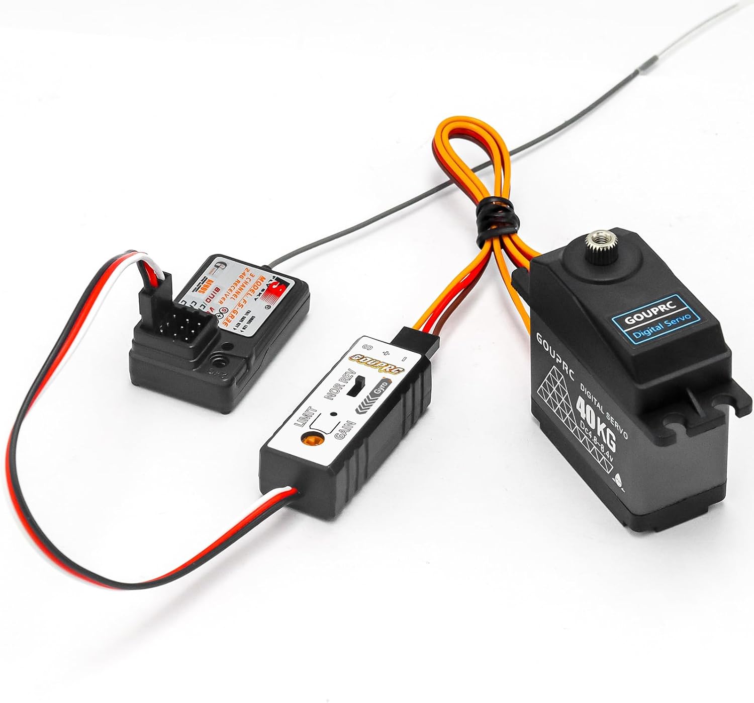 GOUPRC Mini Gyro Module Sensitivity Adjustable and Direction Changeable Automatic Stability Control RC Gyro for RC Car Boat