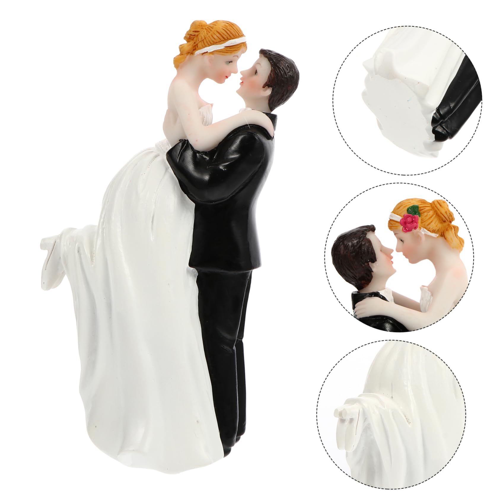 BESTonZON 2stücke Hochzeitsdekoration Kuchen Topper Aus Resin Kreative Tortenfigur Für Hochzeitsfeiern Wiederverwendbar Für Festliche Anlässe Und Romantische Dekorationen
