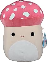 Vista 1 de Squishmallow Kellytoy oficial - Animal de peluche blando (8 pulgadas, Malcolm, el hongo)