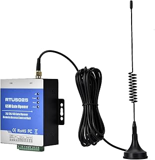 Door Remote Controller Gate Opener Wireless Opener Sliding Gate Opener,for IP30,for SMS Remote Setting,for Metal Shell,for Support Wall Installation (US Plug 100‑240V)