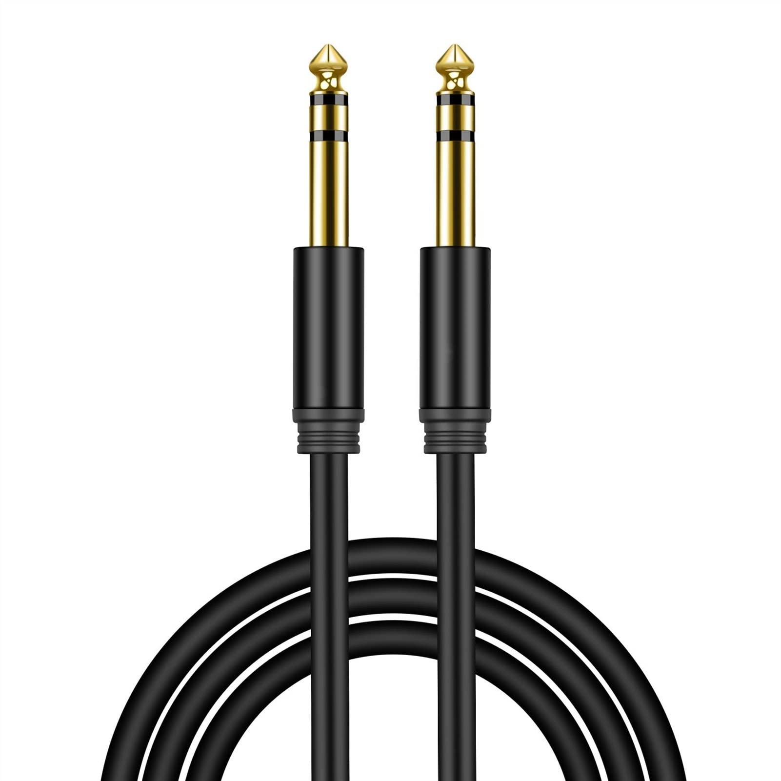 Gitarren instrumentenkabel 6,35 Mm Bis 6,35 Mm Instrumentengitarrenkabel, 1/4 "männliches Bis 1/4" Männliches Ausgewogenes Stereo-Kabel (Size : 6 m)