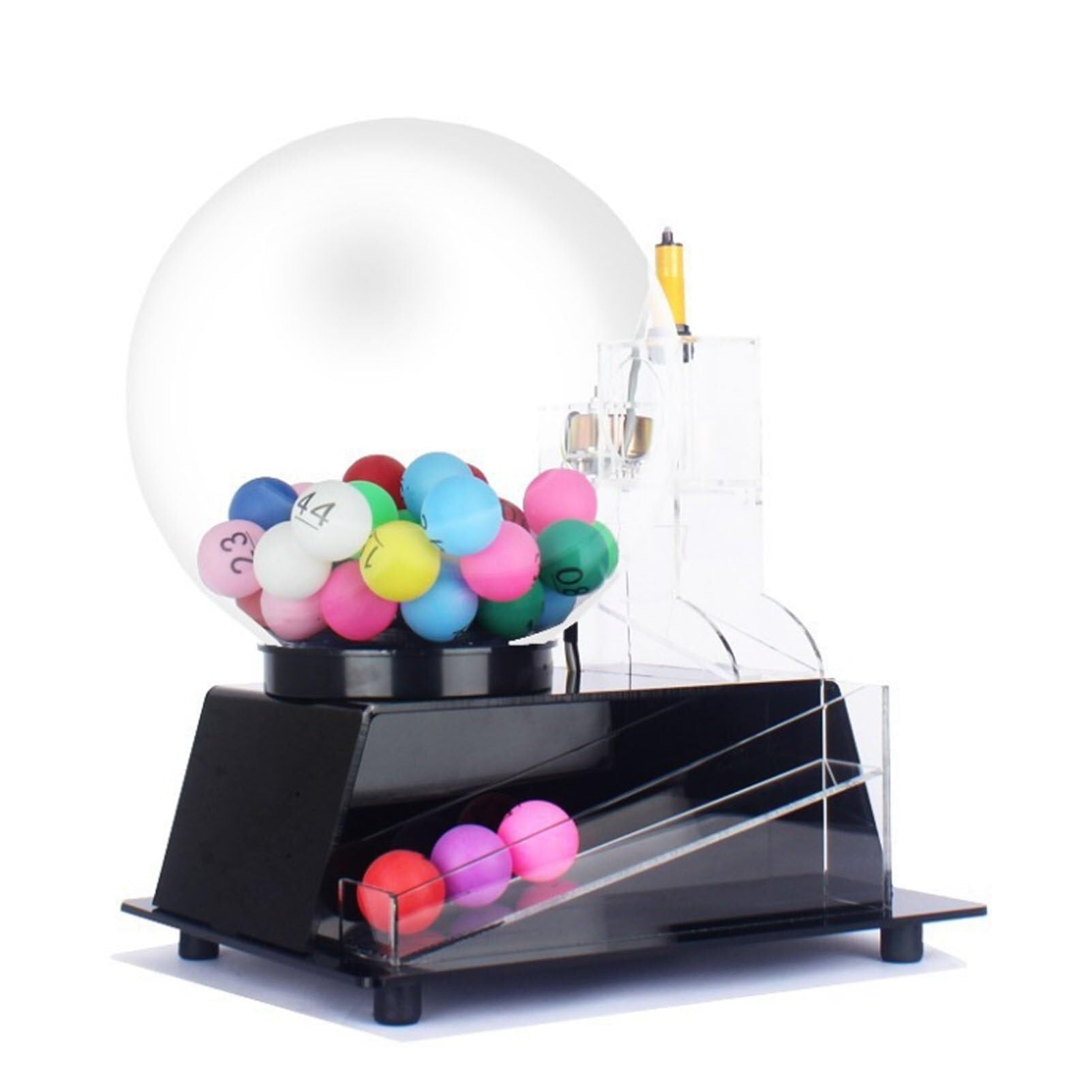 Máquina de bingo eléctrica automática con 100 bolas, selección aleatoria de bolas, color negro