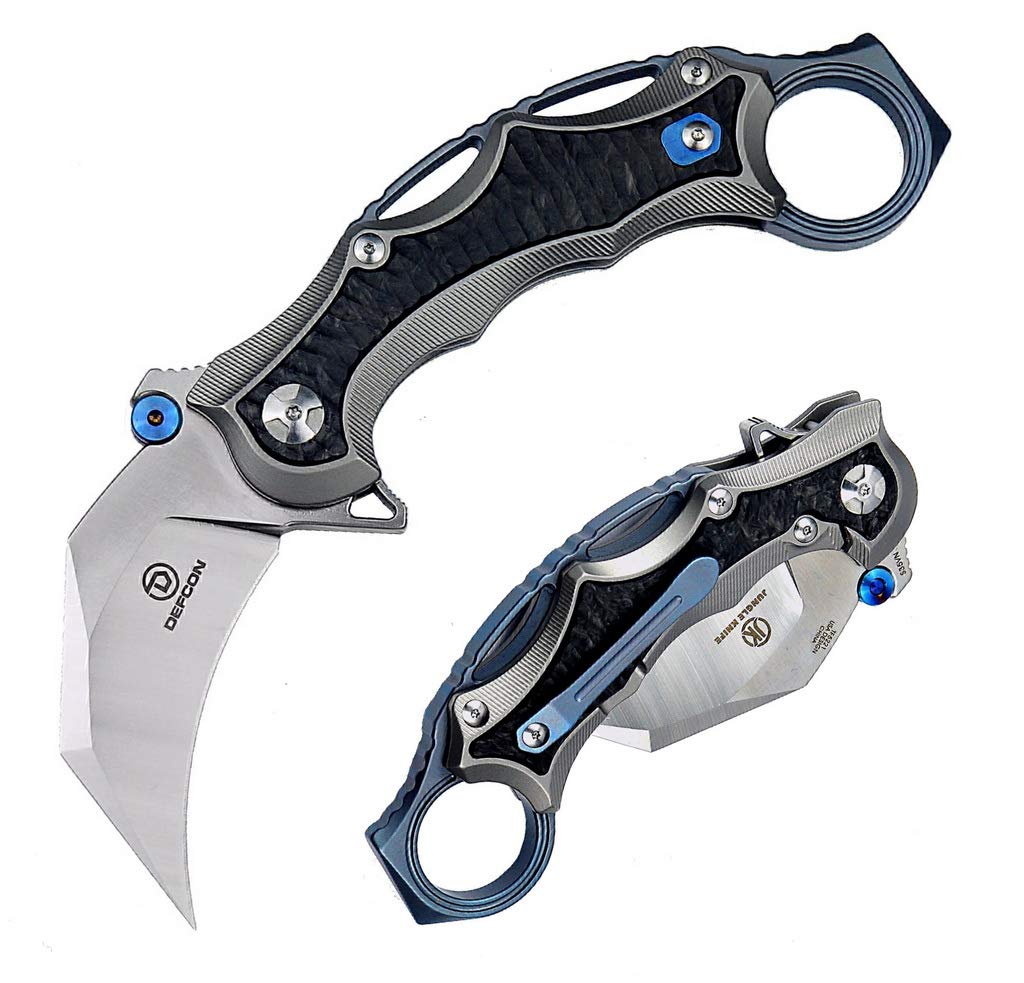 DEFCON Jungle Knife Series Raptor TF5221 S35VN Blade Titanium EDC Folding Pocket Tactical Knife