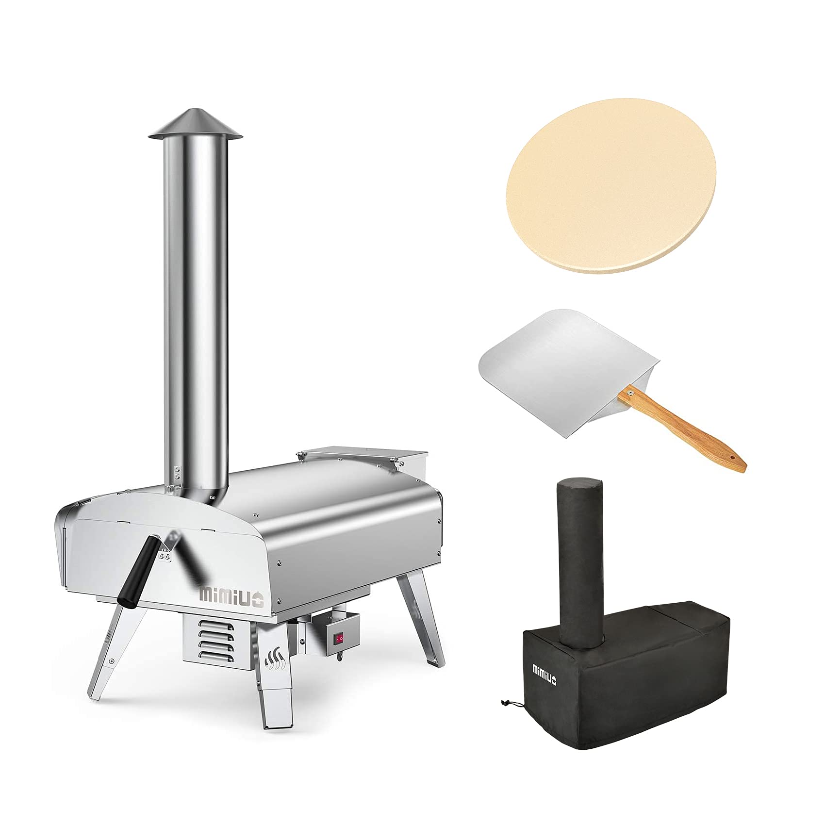 Buy Mimiuo Outdoor Wood Pellet Pizza Oven with Automatic Rotating