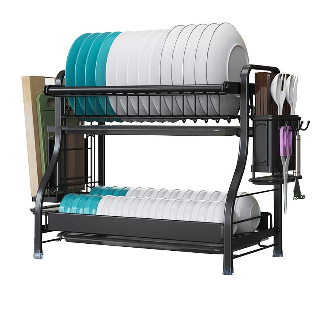 Dish Drainer Sink Dish Drying Rack 2-Tier Dish Drainers For Kitchen Counter Top Made Of Food Graded 304