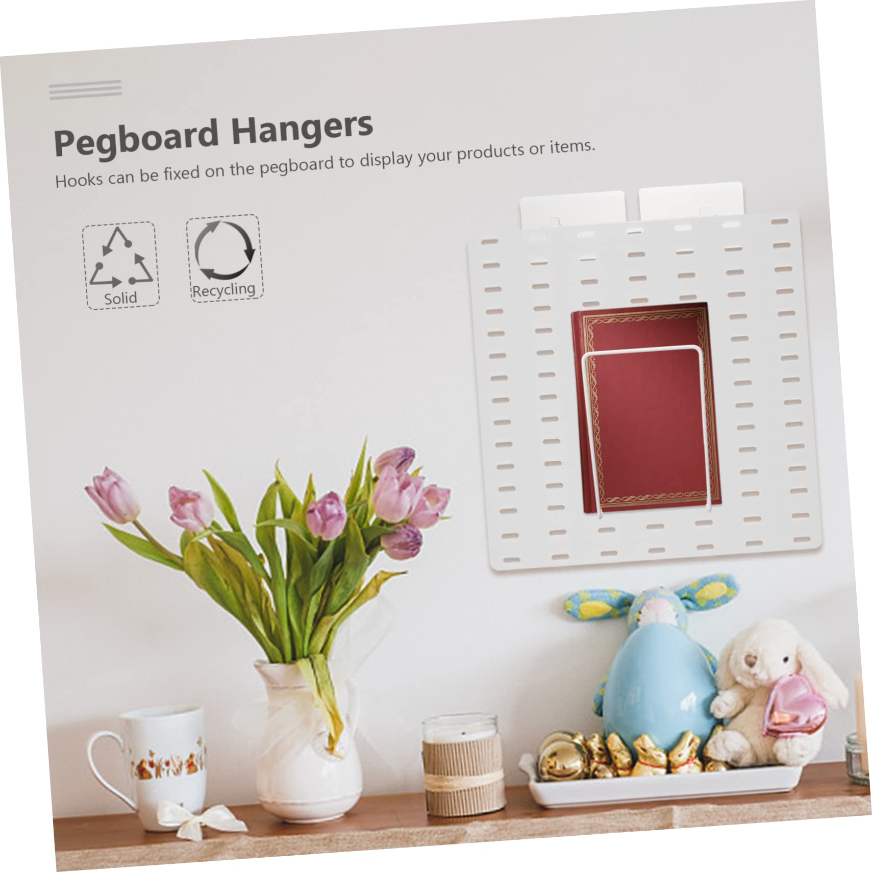 OUNONA Large Capacity Pegboard Rack Easy Install for Home Office Kitchen Random Style