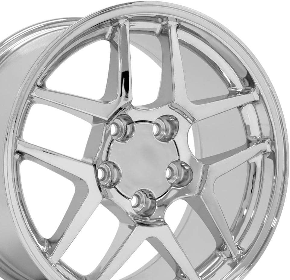 OE Wheels CV04 17 Inch Rim Fits Corvette C5 Z06 Style 5x120.65 17x9.5 Chrome - Hollander 5123 (1)
