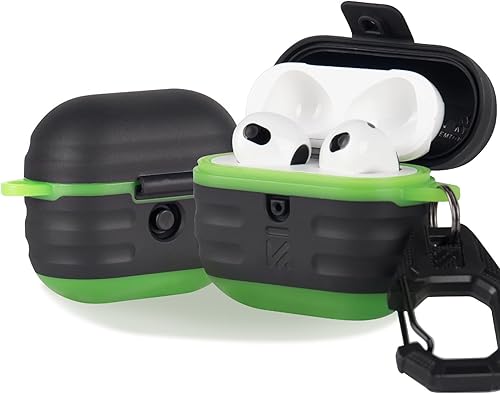 Miniatura 9 de Funda para Airpods 3, funda impermeable para Airpods de 3 generación con llavero, protector de TPU duro KMMIN para AirPod de 3 generación,