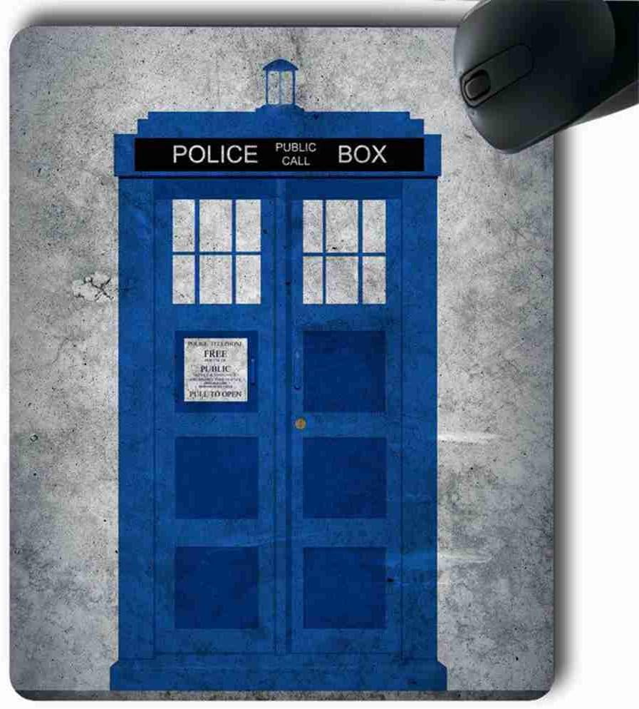 Unique Personalized Mouse Pad police box Support Wired Wireless Mouse Suitable For Women