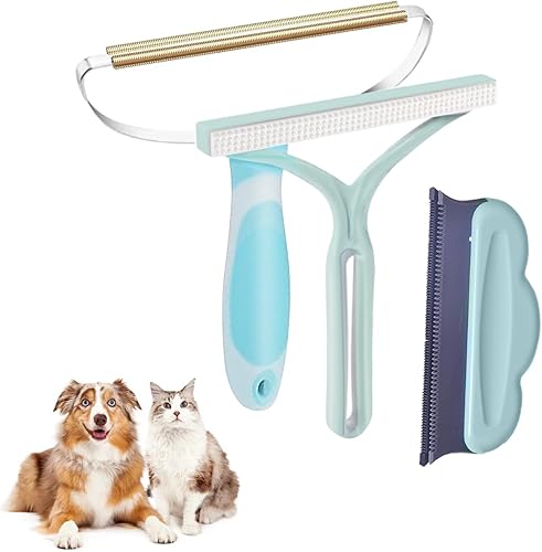 Removedor de pelo de mascotas, paquete de 3 muebles removedores de pelo de perros y gatos, herramienta de eliminación de mango corto reutilizable