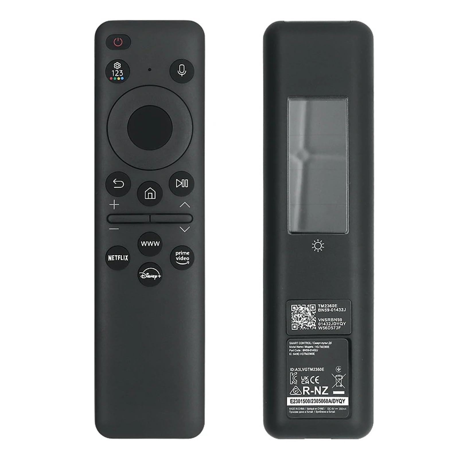 Mando A Distancia De Repuesto con Energía Solar BN59-01432J, Compatible con Samsung 8K Neo-QLED HDR Smart TV