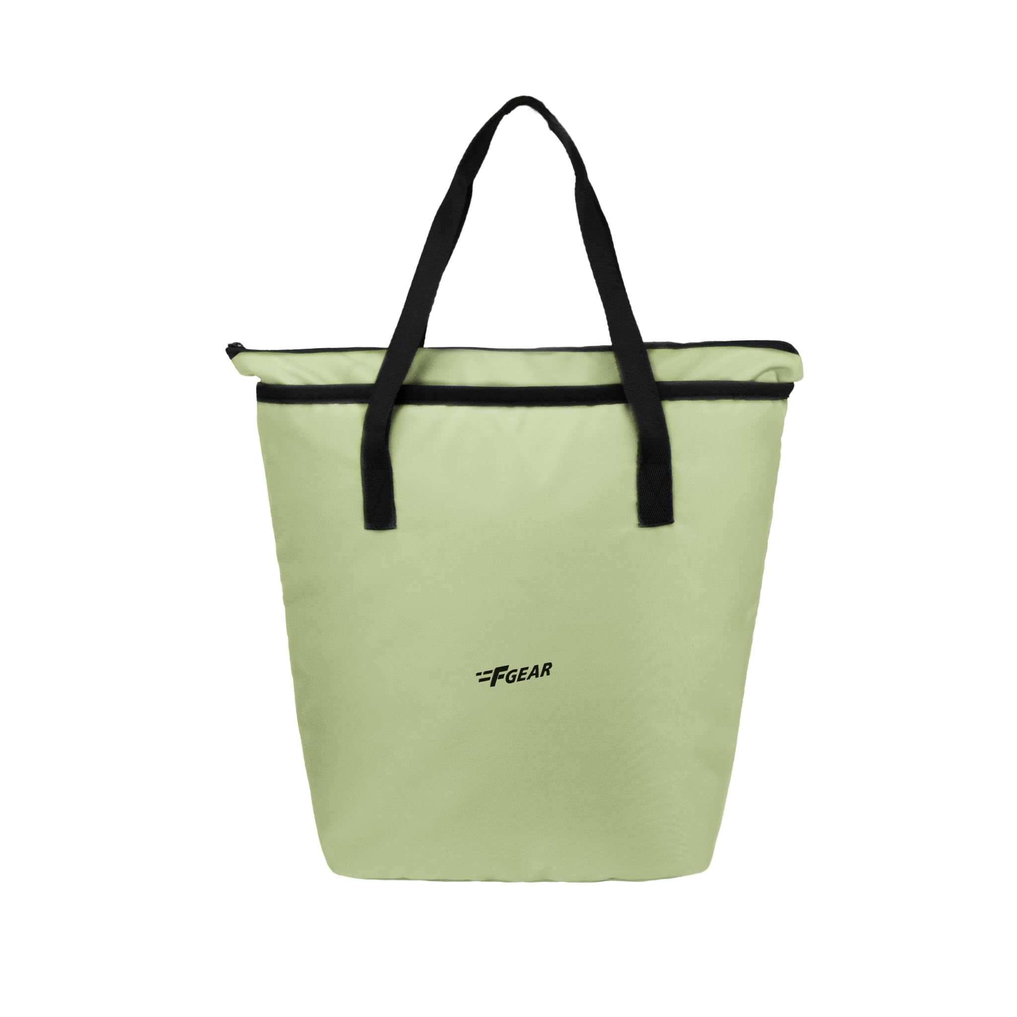 Flex Quite Green Tote Bag for Women|Handbag with 1 Spacious Compartment & Inside 2 Pockets|Zip Closure, Premium Finish|Lightweight & Durable|Shopping, Stylish Office, Travel, College Tote-image-2