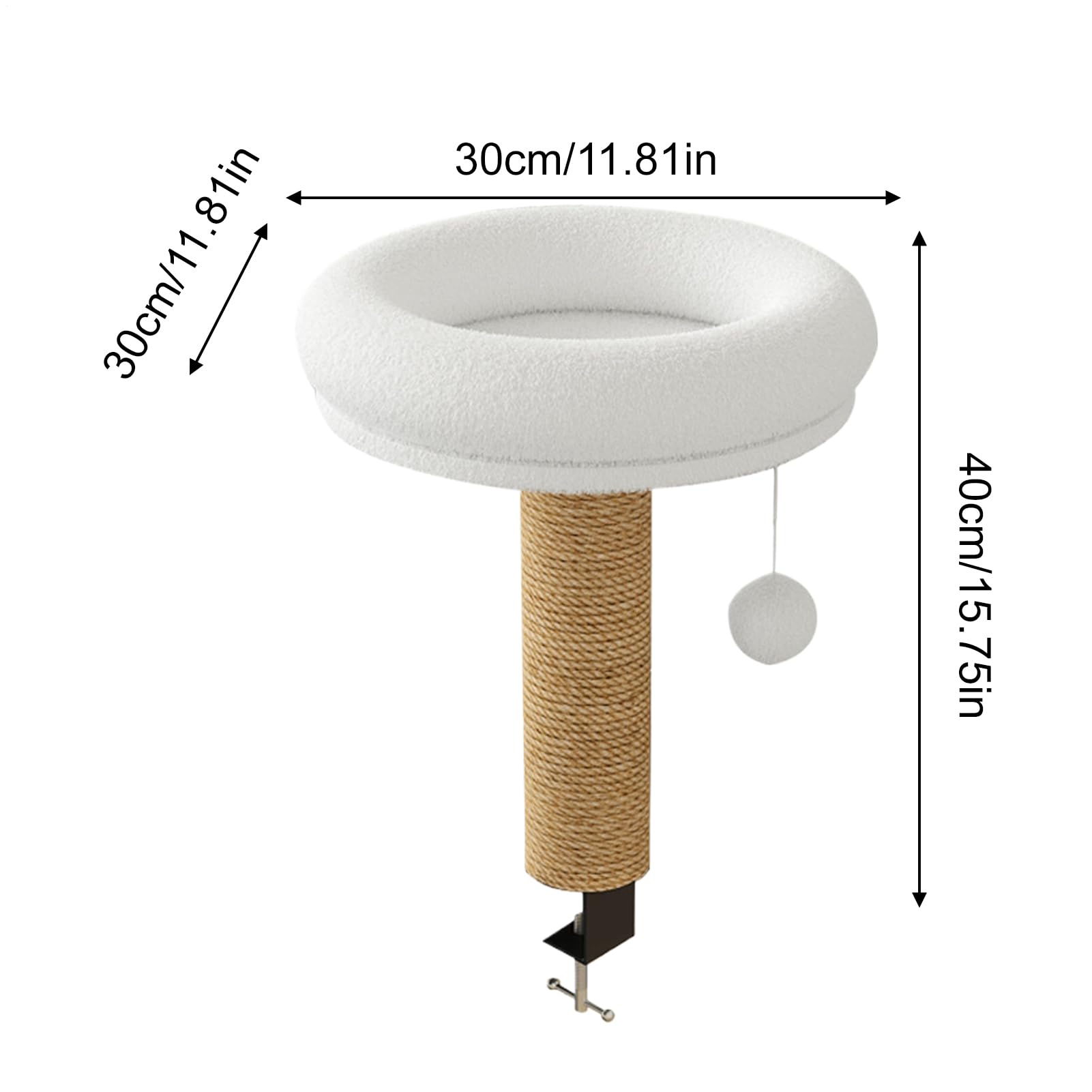 Hamac pour Chats de Bureau, Rotatif à 360° et résistant aux Rayures