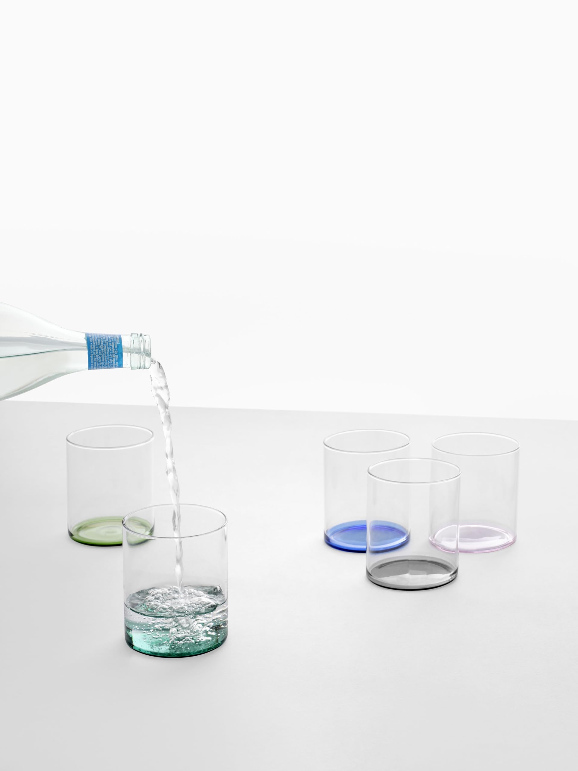 Ichendorf Milano Set di 6 Tumbler, Collezione Fondale, 35 cl, Vetro Borosilicato, Fatto a Mano
