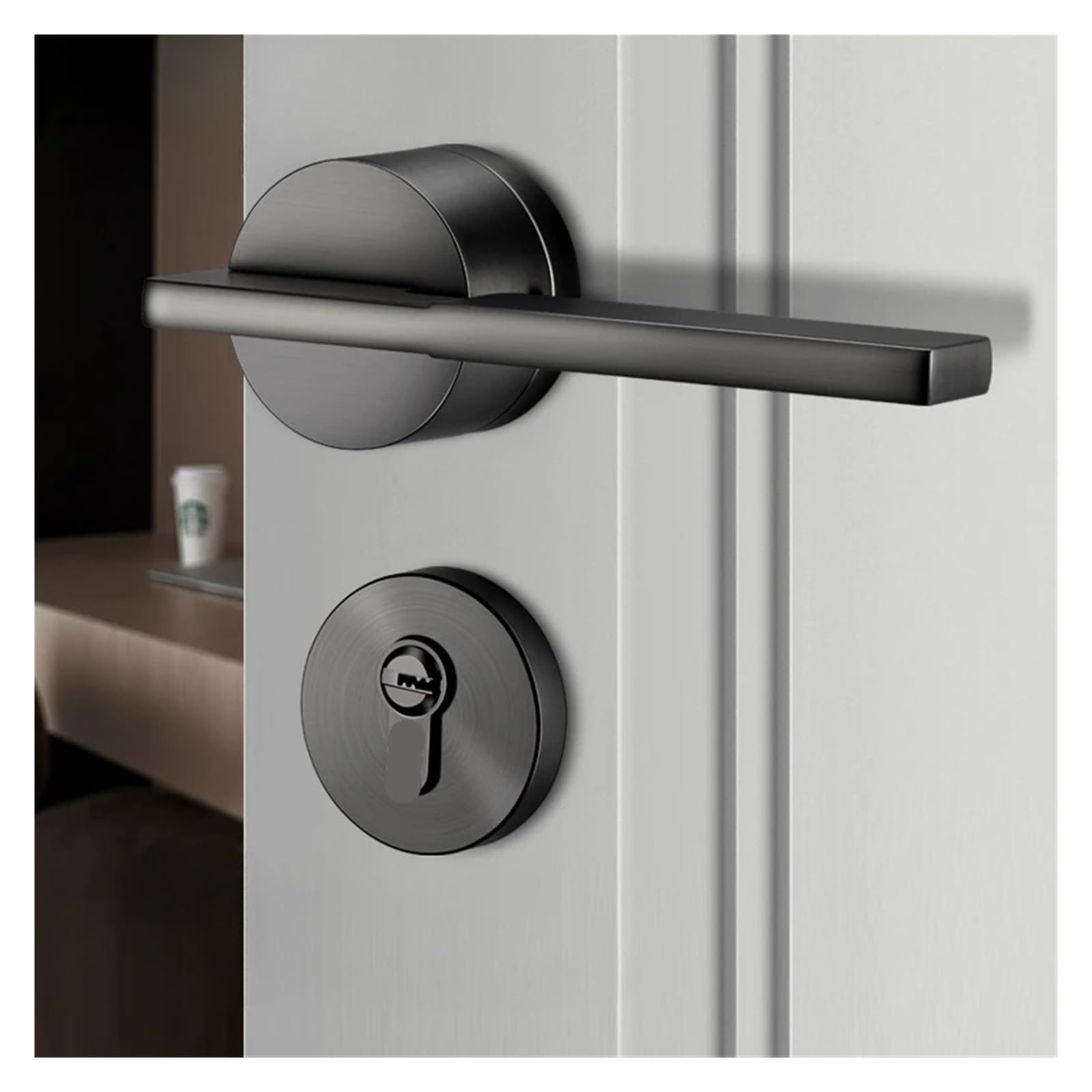 Cerradura silenciosa para dormitorio y puertas de habitación con diseño dividido tipo E