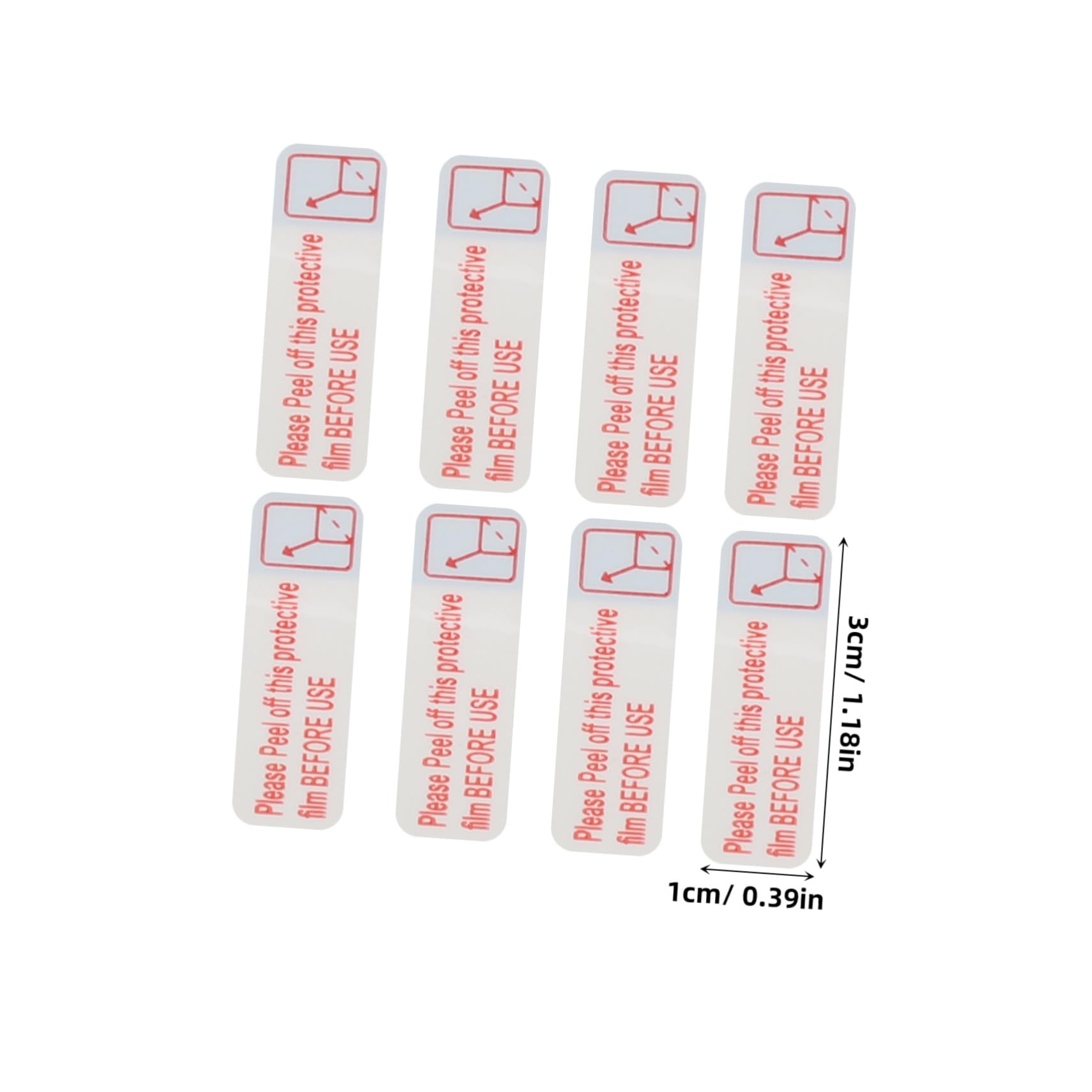TOPBATHY 3000 Pièces Autocollants de Film Protecteur à Retirer de Stickers Adhésifs Auto Collants pour Enlever les Films de Protection Étiquettes de Guide de Retrait Faciles à Utiliser