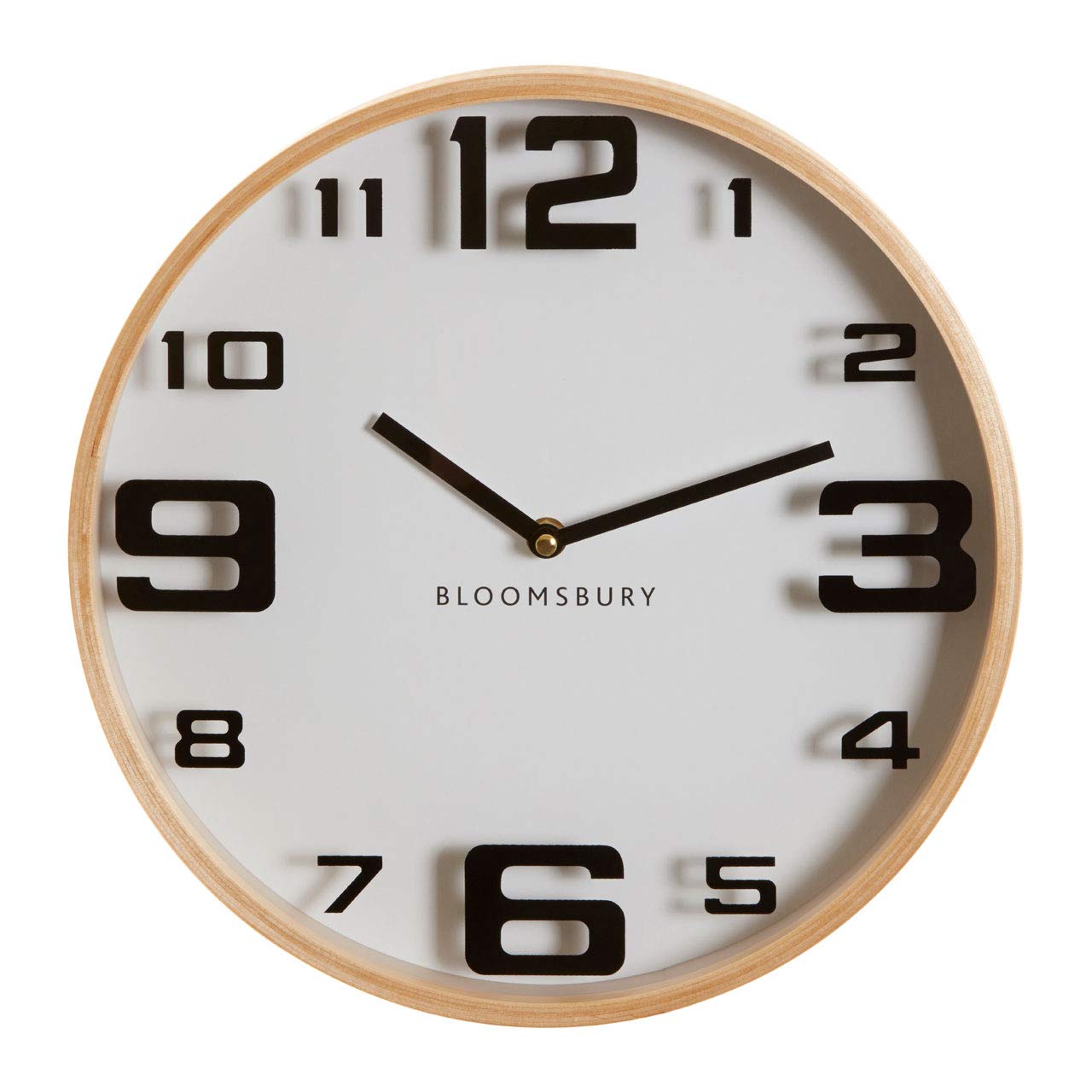 Premier Vitus Wall Clock, White/Wood, Large