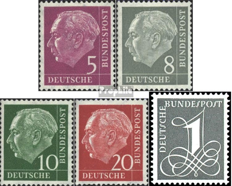 Sellos para los Coleccionistas Heuss I RFA 179Y 285Y WZ Usado Alemania 1960