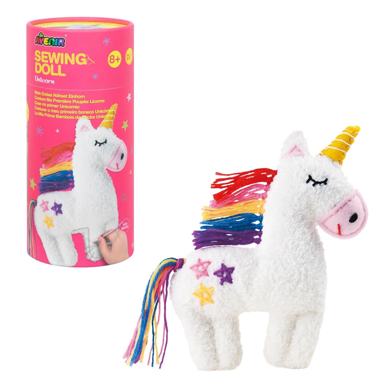 CH1620 Sewing Doll Unicorn, Mixed Colours